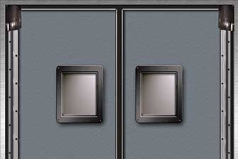 Model 9500 rigid traffic door, access door, swing door