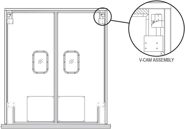 LD V-cam hinge